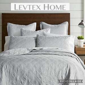 LEVTEX HOME Two Euro Shams linen and cotton size 26"x26"
